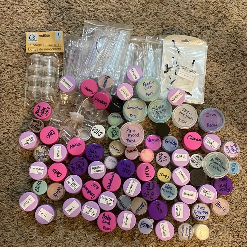 Nail powder lot. Revel, Rossi, nailboo